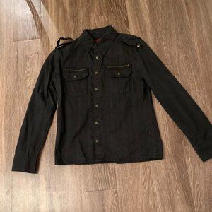 Tripp NYC Button Up Shirt with Skull Buttons